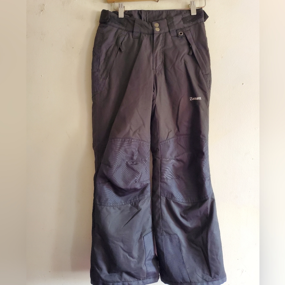 Zermatt girls snow pant size Medium black.